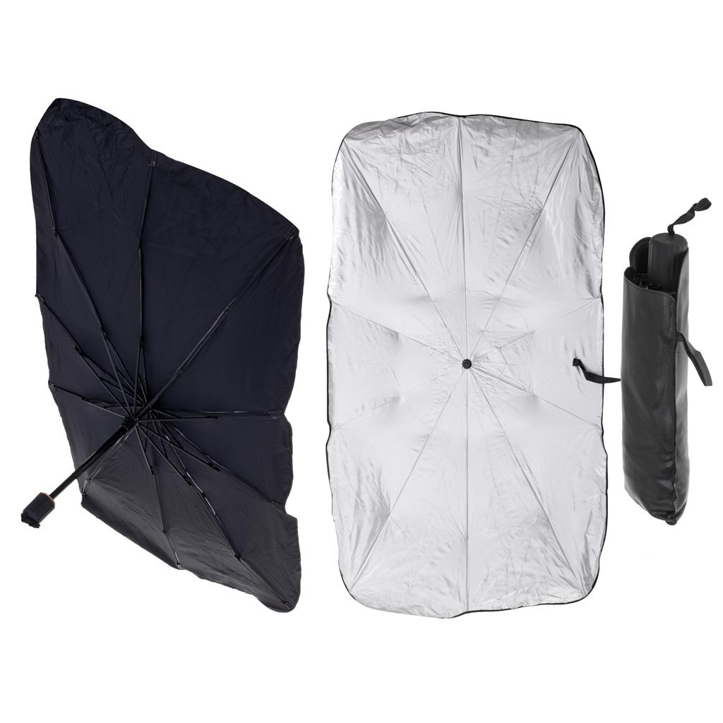 Parasolar Auto tip umbrela pentru parbriz, dimensiune 78 x 130 cm, culoare neagra-0