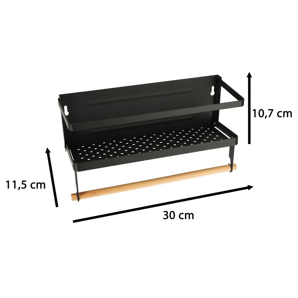 Raft magnetic de frigider 2in1, pentru condimente si prosop de bucatarie-5