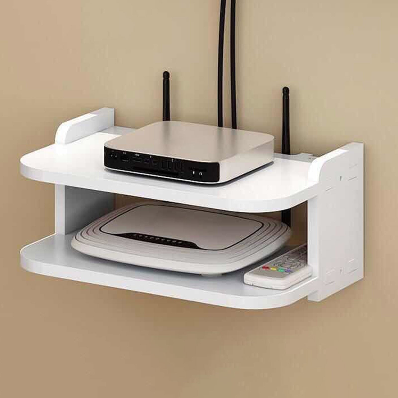Raft de perete organizator pentru router 01