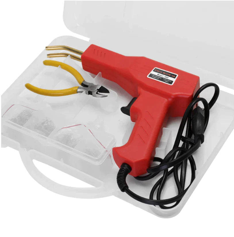 Trusa Aparat Sudat Plastic 50W - Pistol Profesional pentru Repararea Fisurilor, Kit Inclusiv 200 de Capse de Întărire
