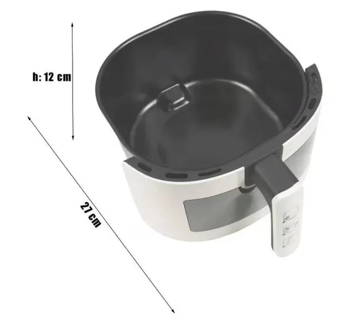 Friteuza cu aer cald - Air Fryer 6L, 2400W RAF + Carte de rețete electronică Cadou