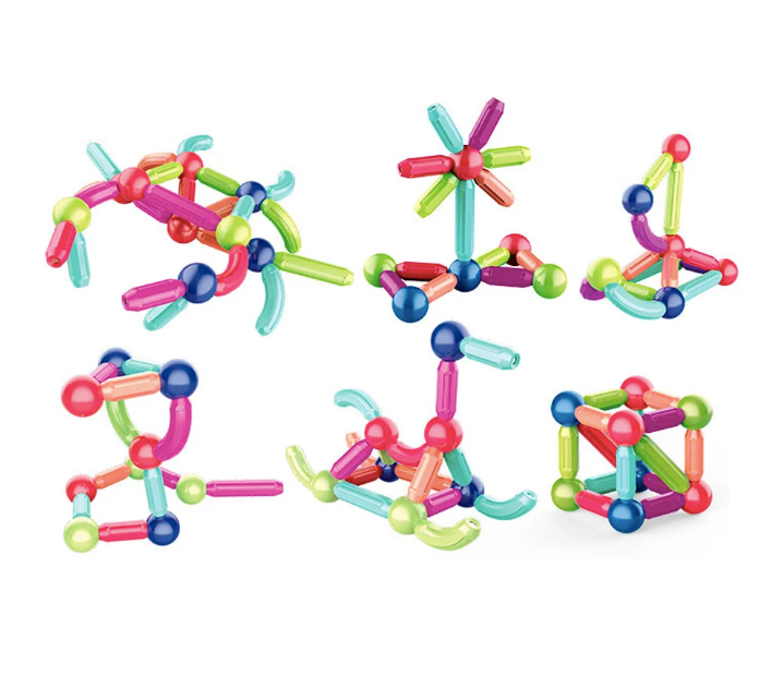 Set de Construcție 3D Magnetic, 3+ Ani, 100 Piese