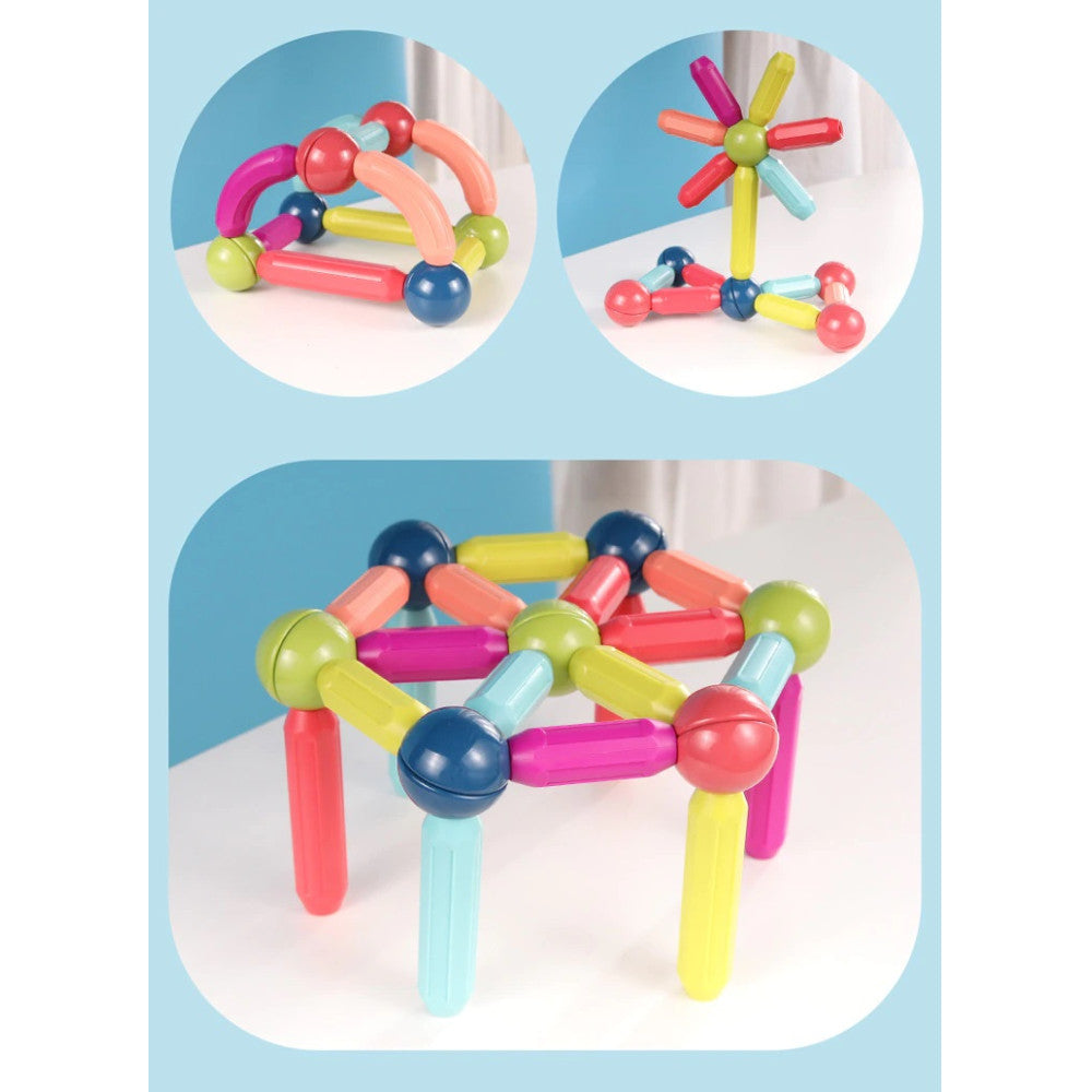 Set de Construcție 3D Magnetic, 3+ Ani, 100 Piese