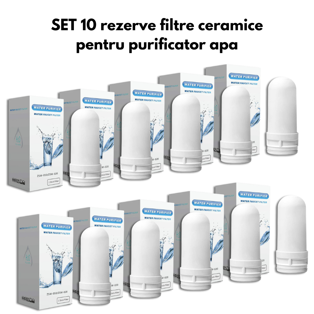 Set 10 rezerve filtre ceramice pentru purificator apa