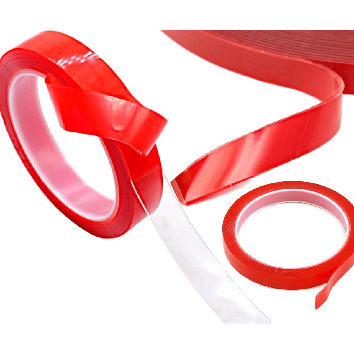 Banda de montaj acrilica dublu-autoadeziva cu doua fete, transparenta, foarte rezistenta, dimensiune 20mm x 3m-1