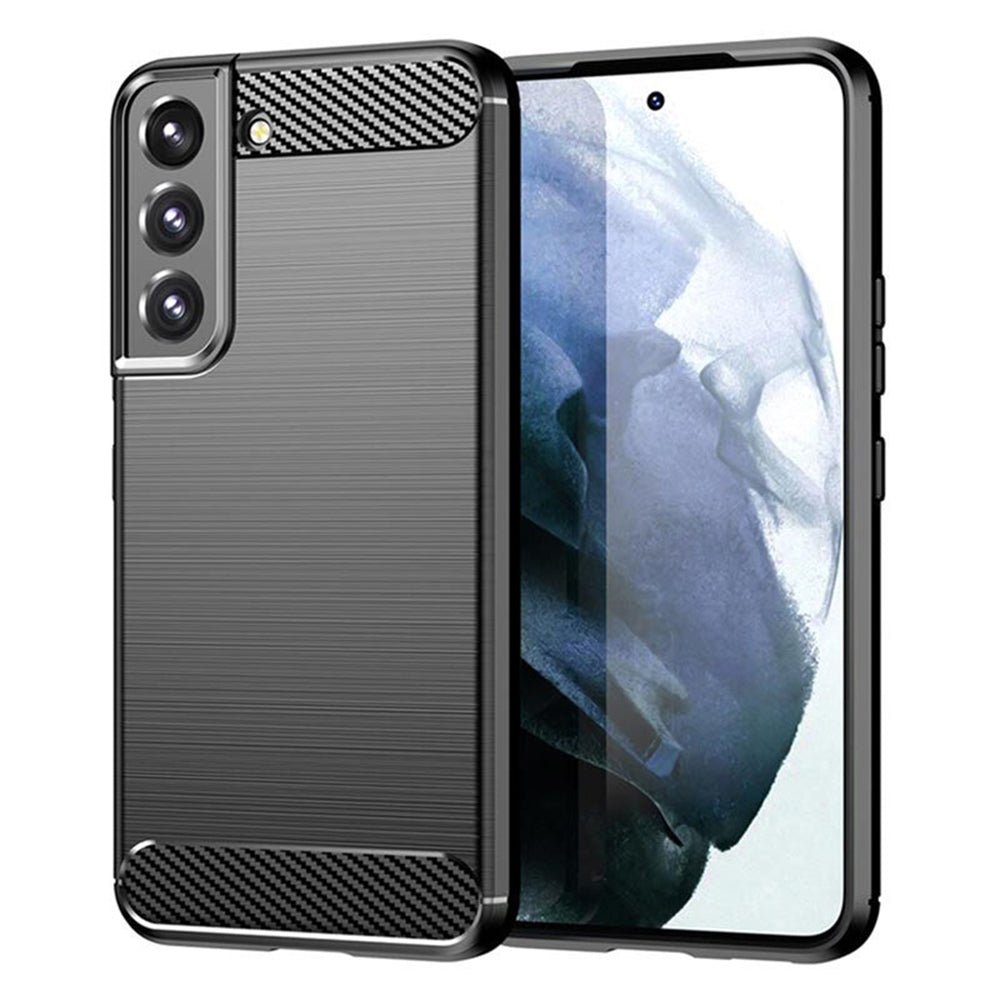 Husă Techsuit Carbon Silicone pentru Samsung Galaxy S22 – Negru
