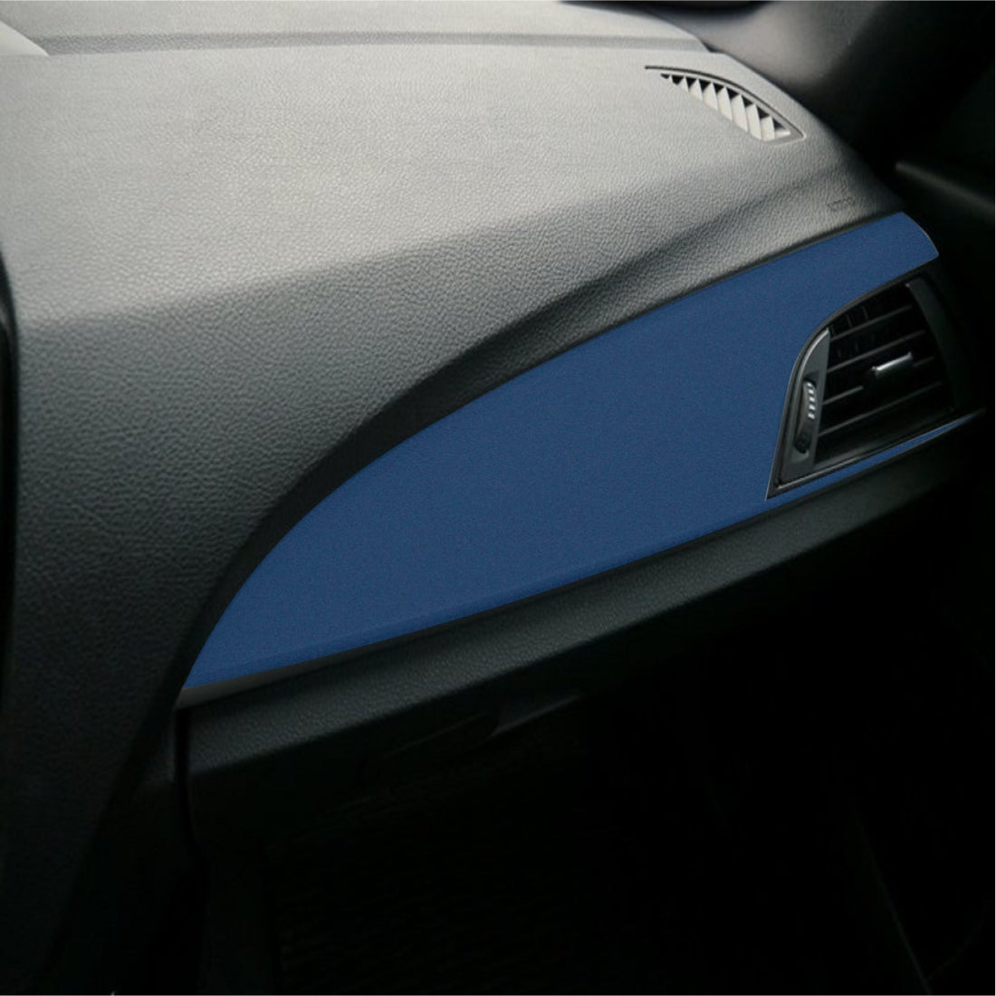 Folie Auto Colantare Trimuri, Model Catifea Albastru Navy, 100 x 45cm-0