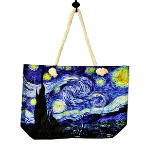 Geanta de plaja din material textil cu interior impermeabil