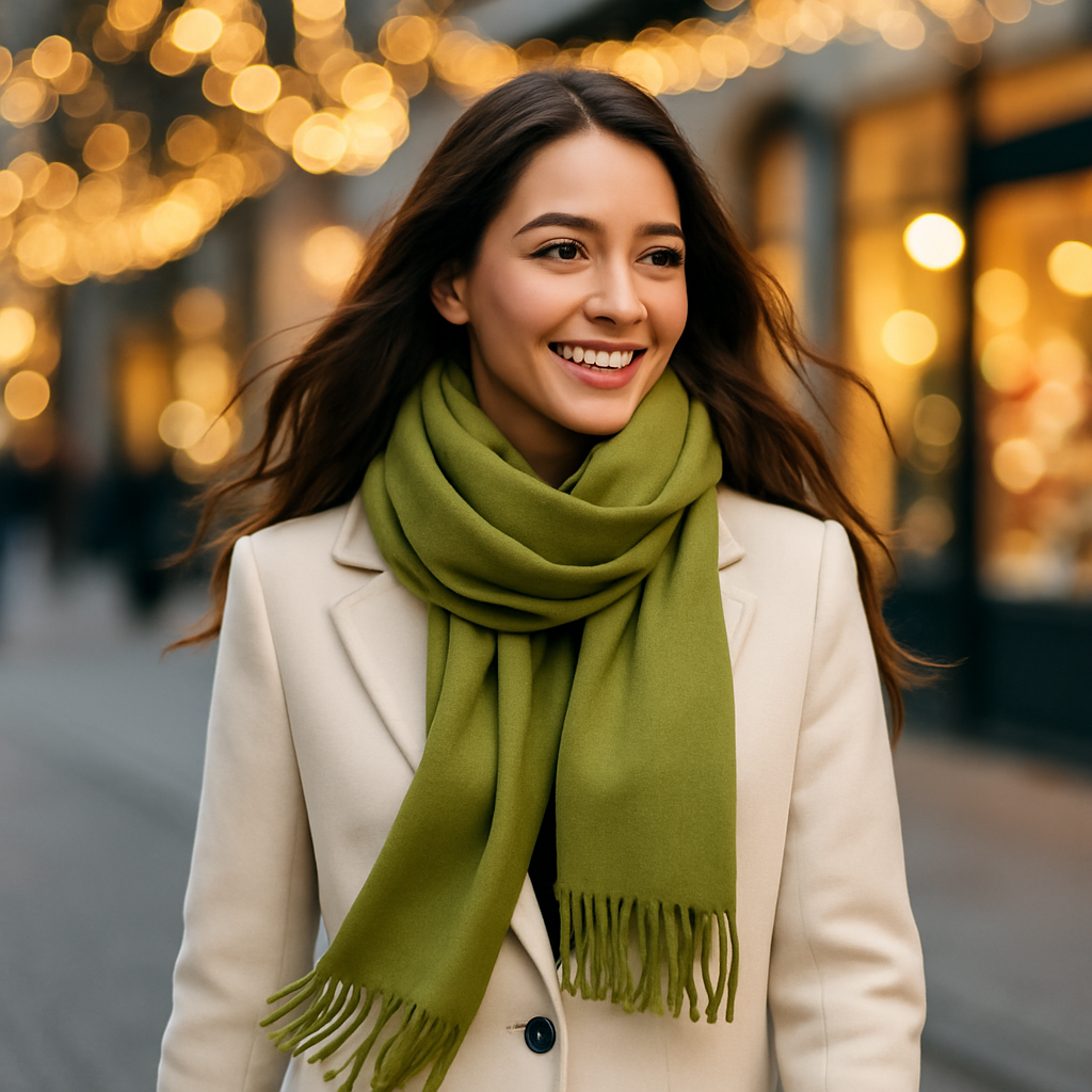 Esarfa din casmir, 190x65 cm