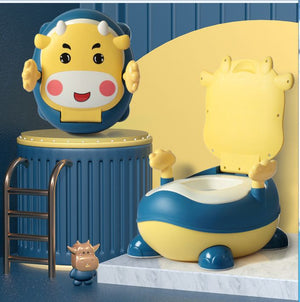 Olita multifunctionala pentru copii Vacuta, +6 luni, 25kg, roz/albastru/galben