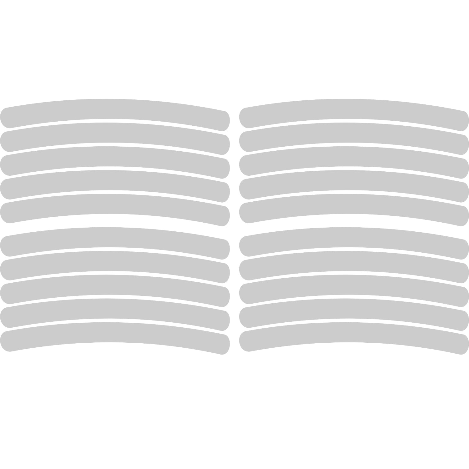 Set 20 bucati Elemente Reflectorizante "Wheel Arch" pentru autoturisme, biciclete, motociclete, atv-uri, scutere, culoare Argintiu-2