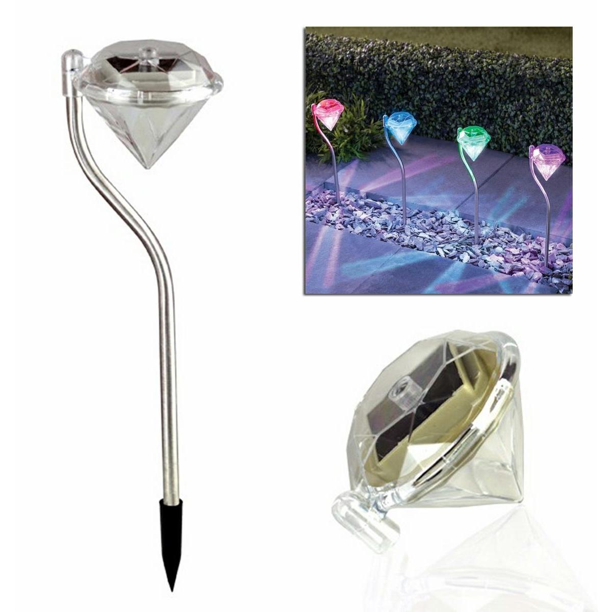 Lampa Solara estetica exterioara de gradina RGB LED tip "lampadar"-3