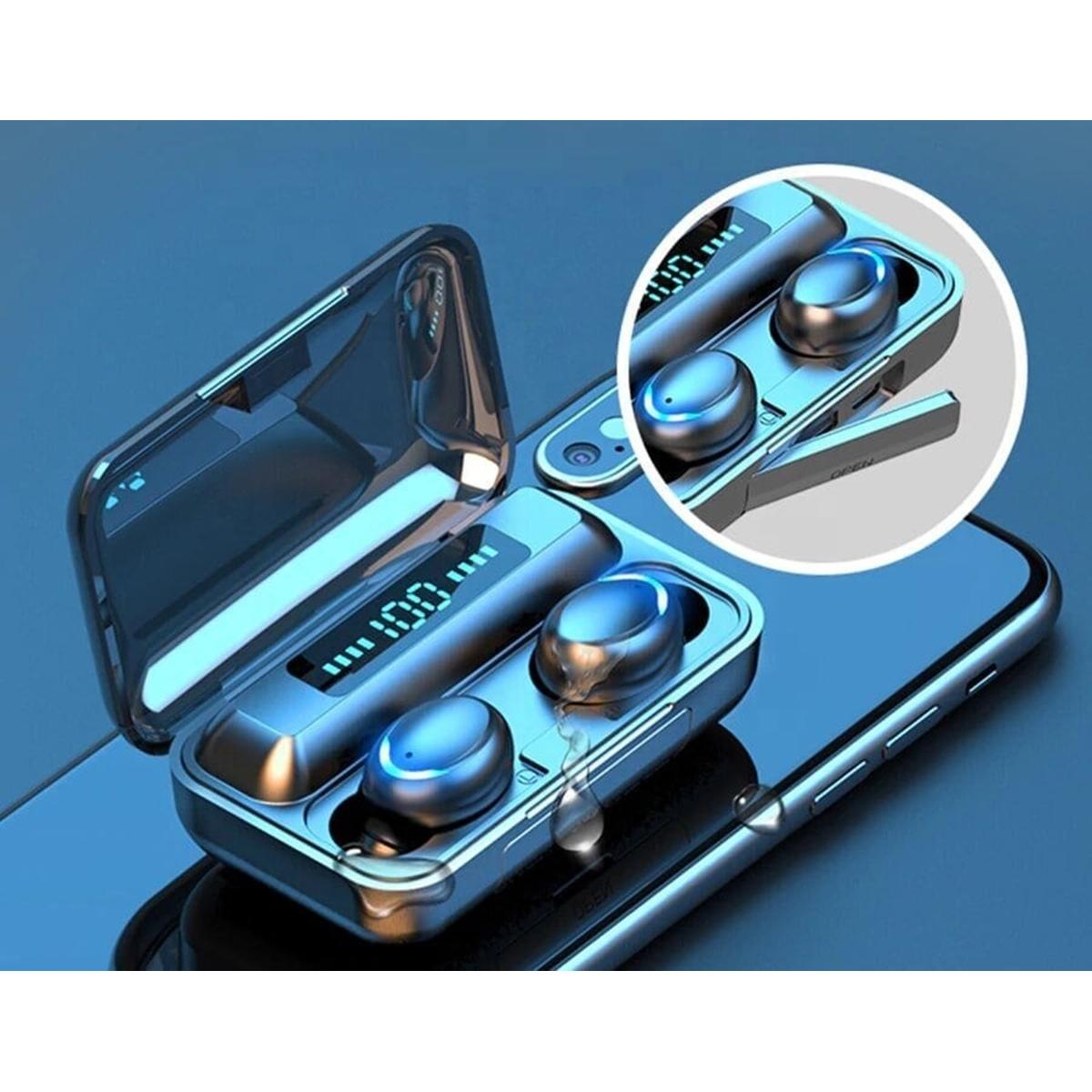 Casti fara fir TWS Ear Drops F9 cu statie de andocare/incarcare-7