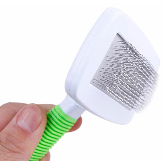 Perie de par alba cu verde pentru animale AVX-ZW3C-1