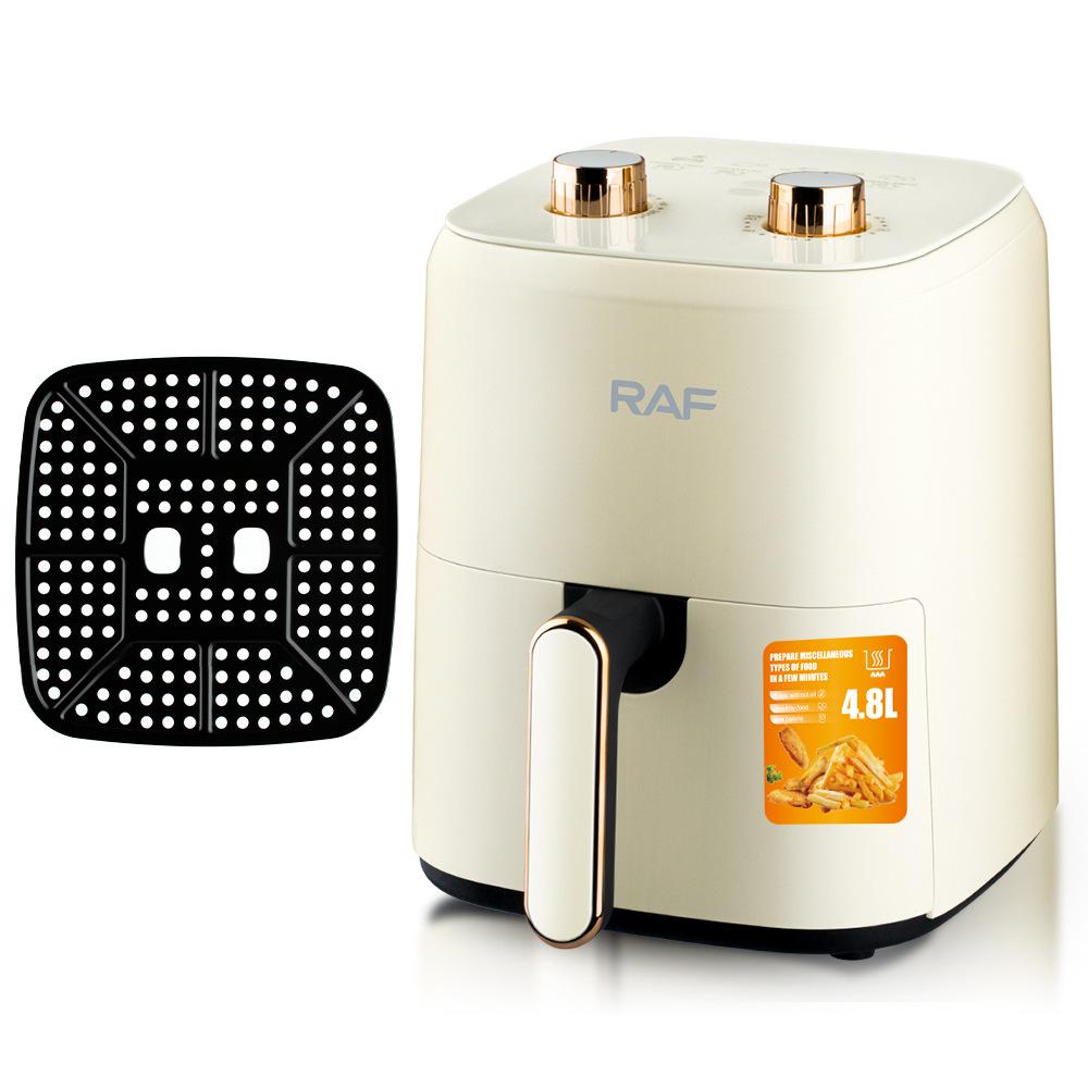 Friteuza Air Fryer RAF R5237 cu aer cald, fără ulei – Capacitate 3L, 12 Programe, 1300W, Alb