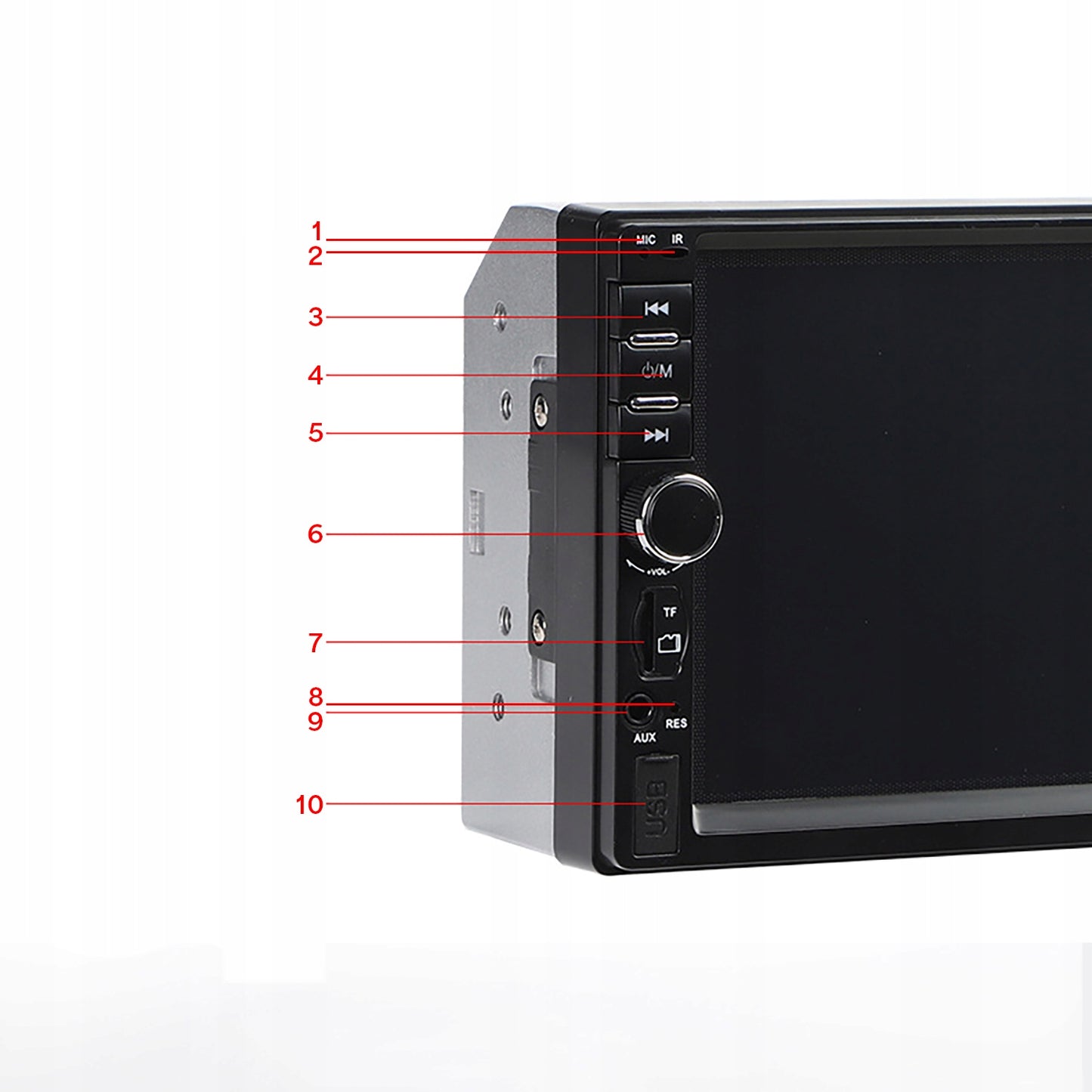 Player Video Auto, dimensiune 2DIN, TouchScreen de 7 inch, 4 x 50W, model WDS-30 cu Bluetooth, Handsfree, Radio, MP3, WMA, MP4, AUX, Card, Telecomanda, Functie Camera Marsarier-5
