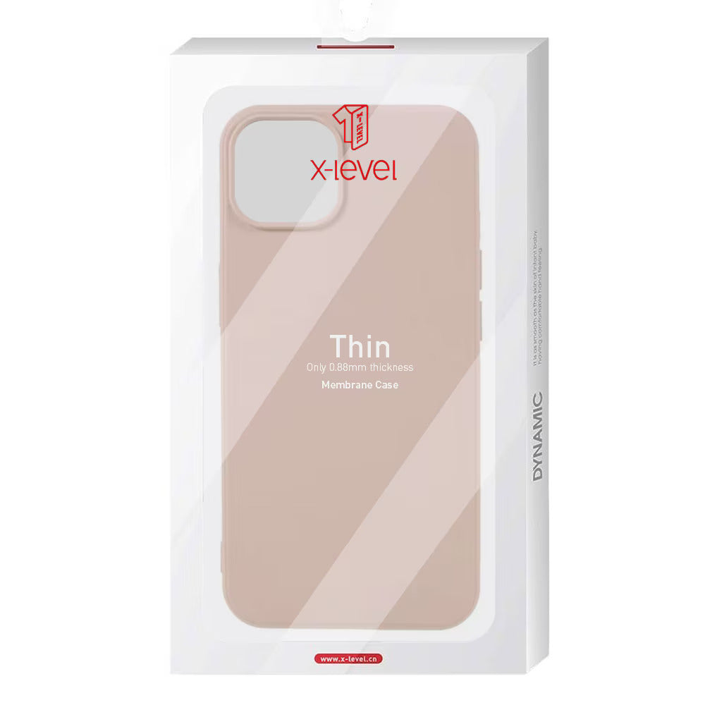 Husa X-Level Thin pentru iPhone 12 Pro Max, Microfibra, TPU, Crem