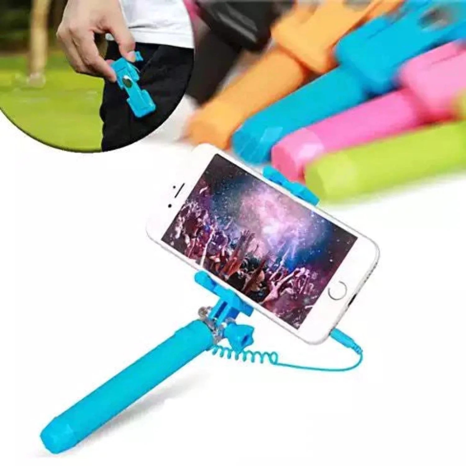 Selfie Stick Mini – Candy Bar, ultra-compact, fără Bluetooth sau baterie