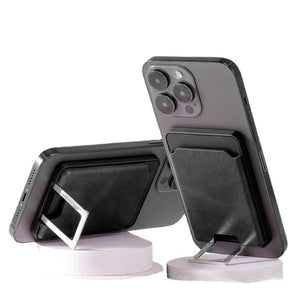 Accesoriu pentru telefon 3 in 1 Flippy, incarcator Wirelles Magsafe, portofel si suport, negru-0