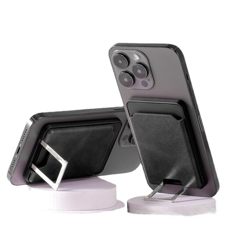 Accesoriu pentru telefon 3 in 1 Flippy, incarcator Wirelles Magsafe, portofel si suport, negru-0