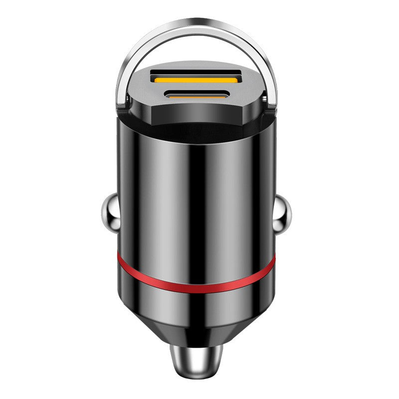 Incarcator Auto 2 in 1, Flippy, Port USB Fast Charge QC3.0 si Type C, PD 30W, Negru-0