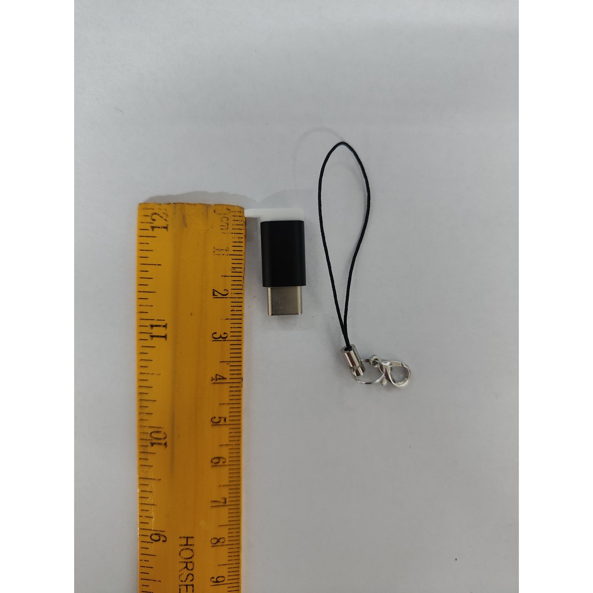 Adaptor micro USB (mama) to Type-C(tata) cu Agatatoare Breloc inclusa, Negru-1