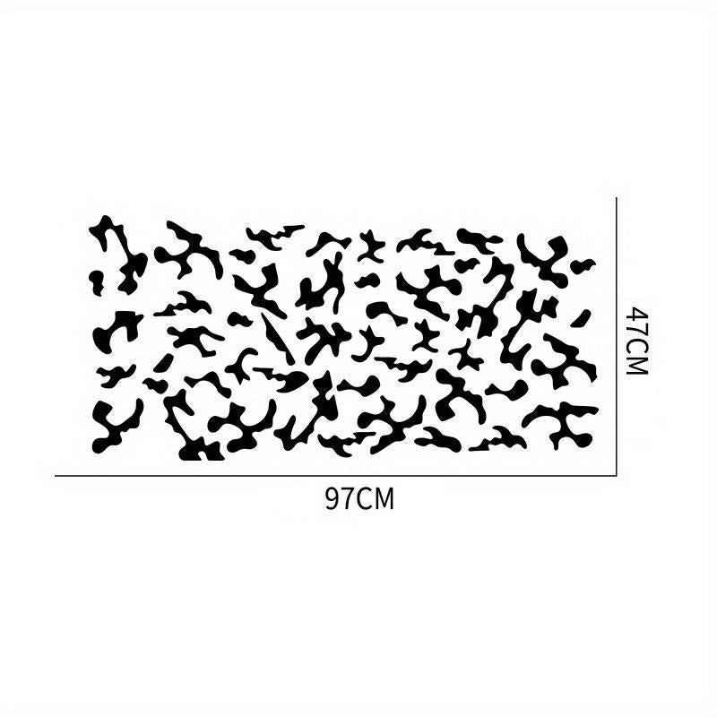 Set 2 stickere autoadezive Tuning in doua culori, model "Paint Stains", dimensiune 97 x 47 cm, culoare Negru + Rosu-4