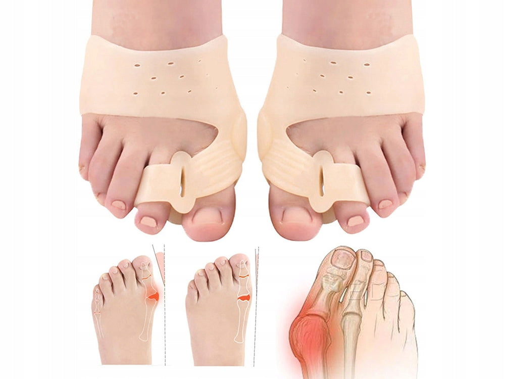 Separator Degete cu Gel și Orteză cu Magnet pentru Hallux Valgus - 2 buc