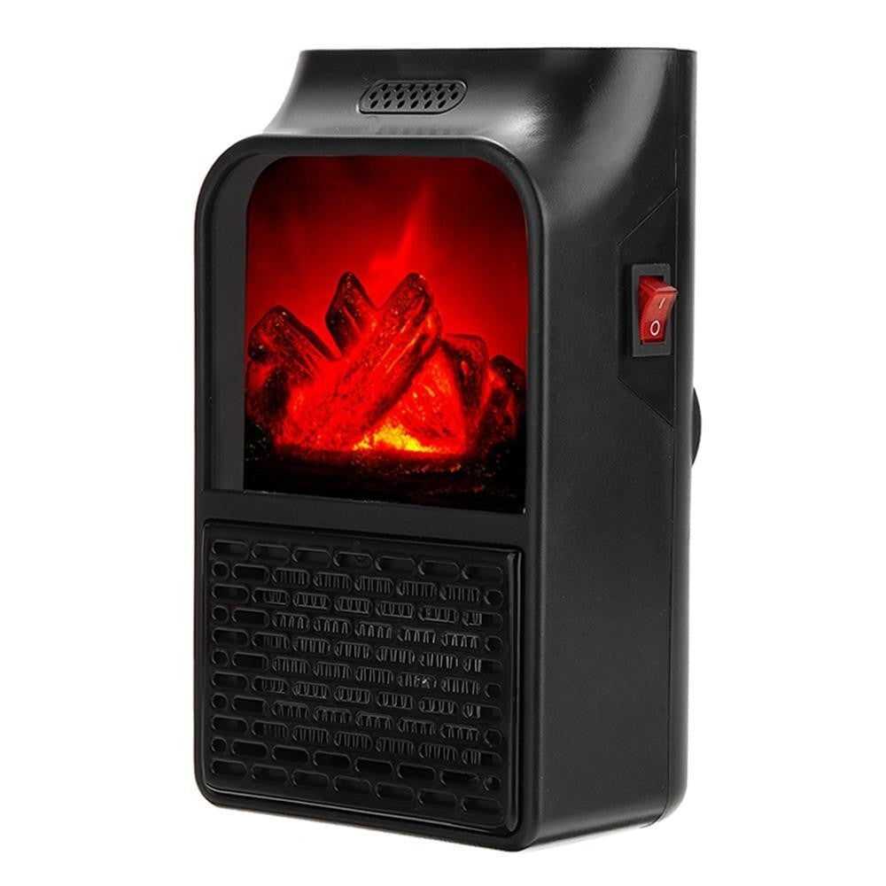 Mini Aeroterma Puternica Portabila Flippy, Putere 500W, Mini radiator electric cu Display LCD, efect de semineu si flacara, cu telecomanda-4