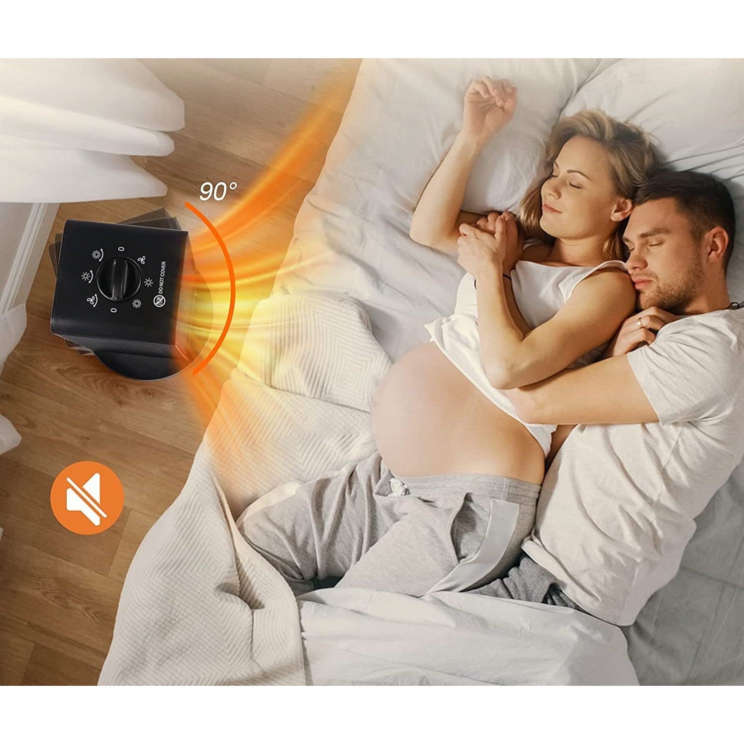 Aeroterma / Radiator Flippy, 1200 W, 2 trepte de putere, termostat reglabil, Negru-2