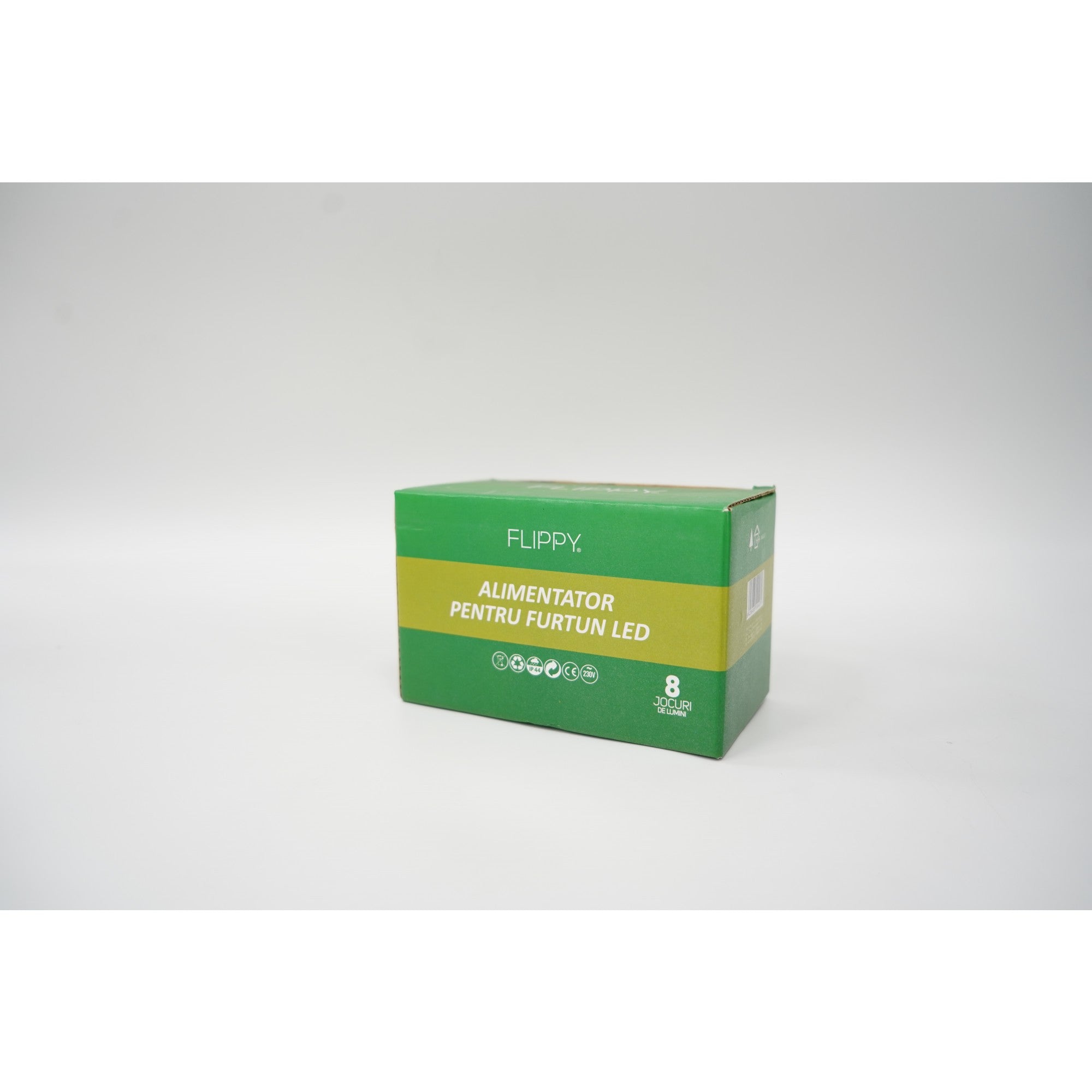 Alimentator furtun luminos, rezista pana la 50 m, Flippy, 8 jocuri de lumini, fir negru-1