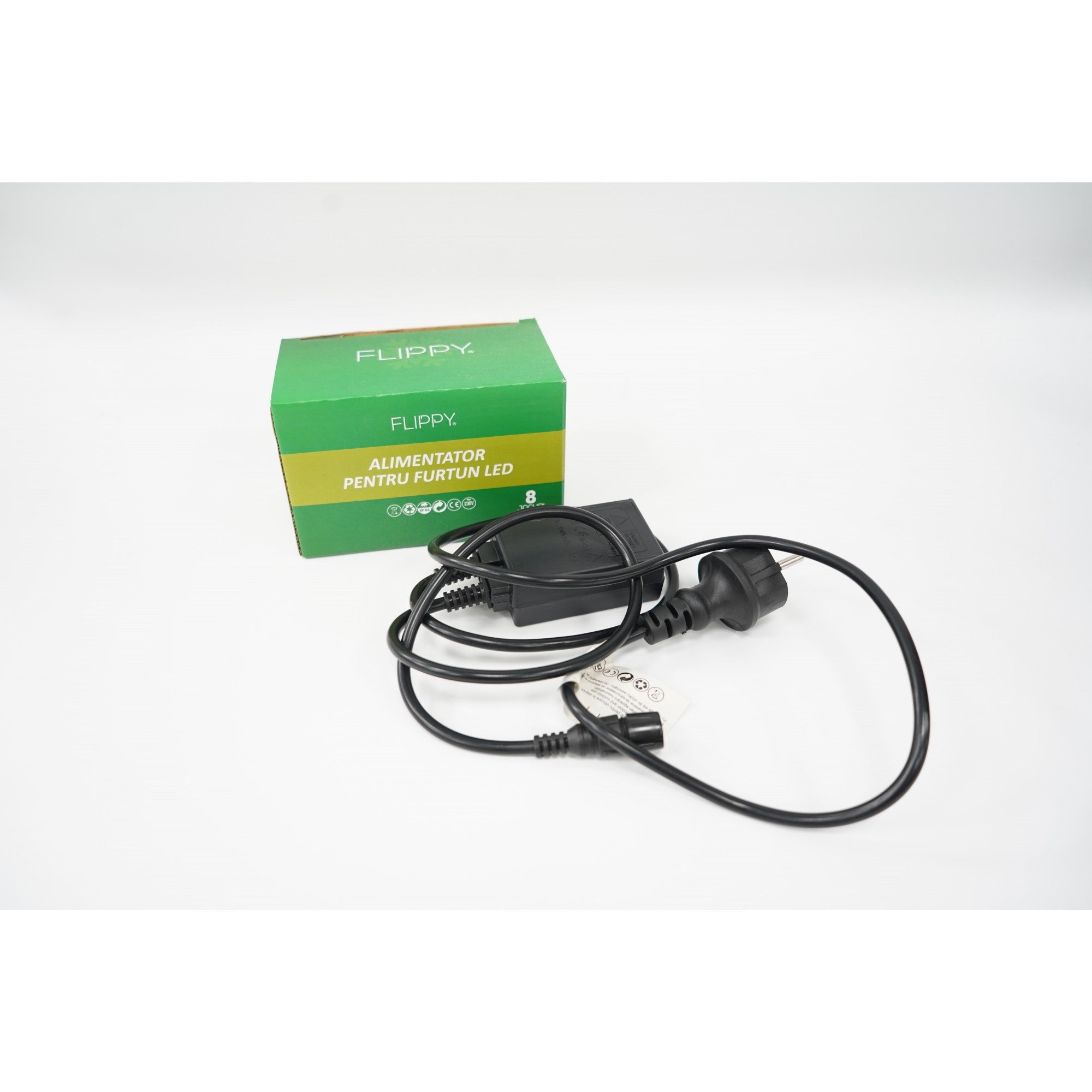 Alimentator furtun luminos, rezista pana la 50 m, Flippy, 8 jocuri de lumini, fir negru-5