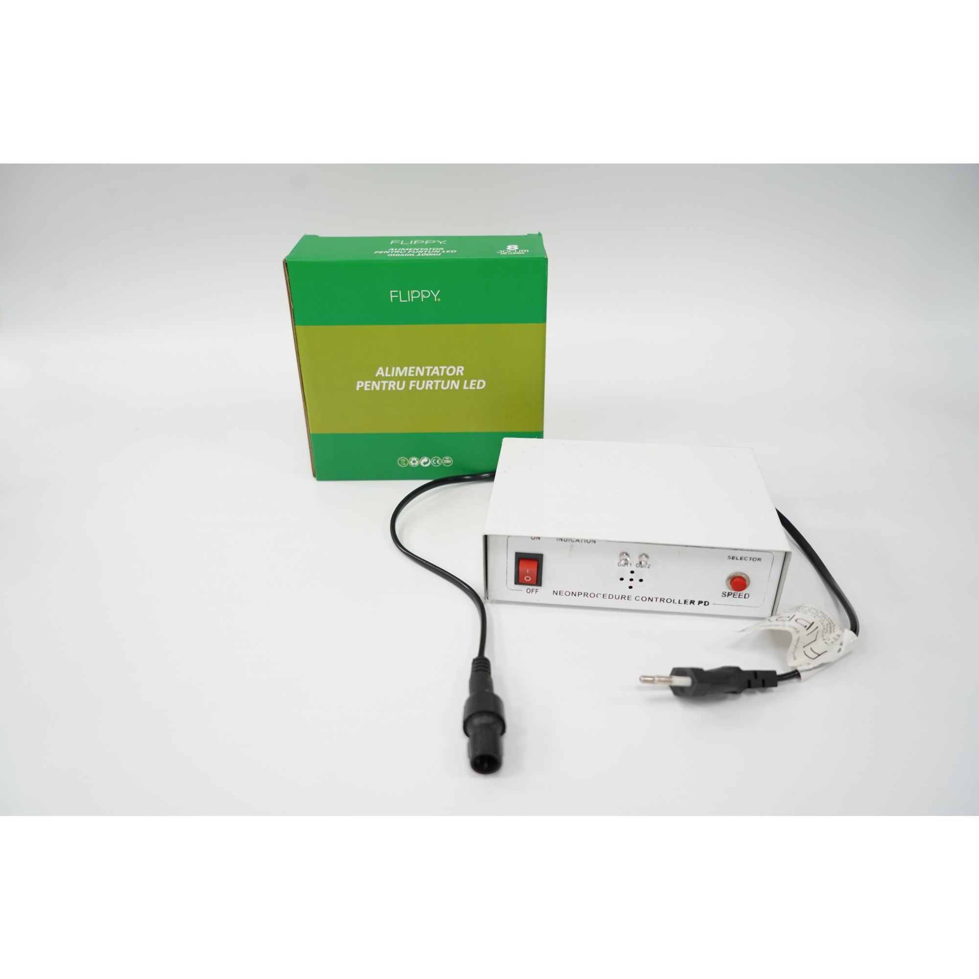 Alimentator pentru futun luminos, rezista pana la 100m, Flippy, 8 jocuri de lumini, negru-1