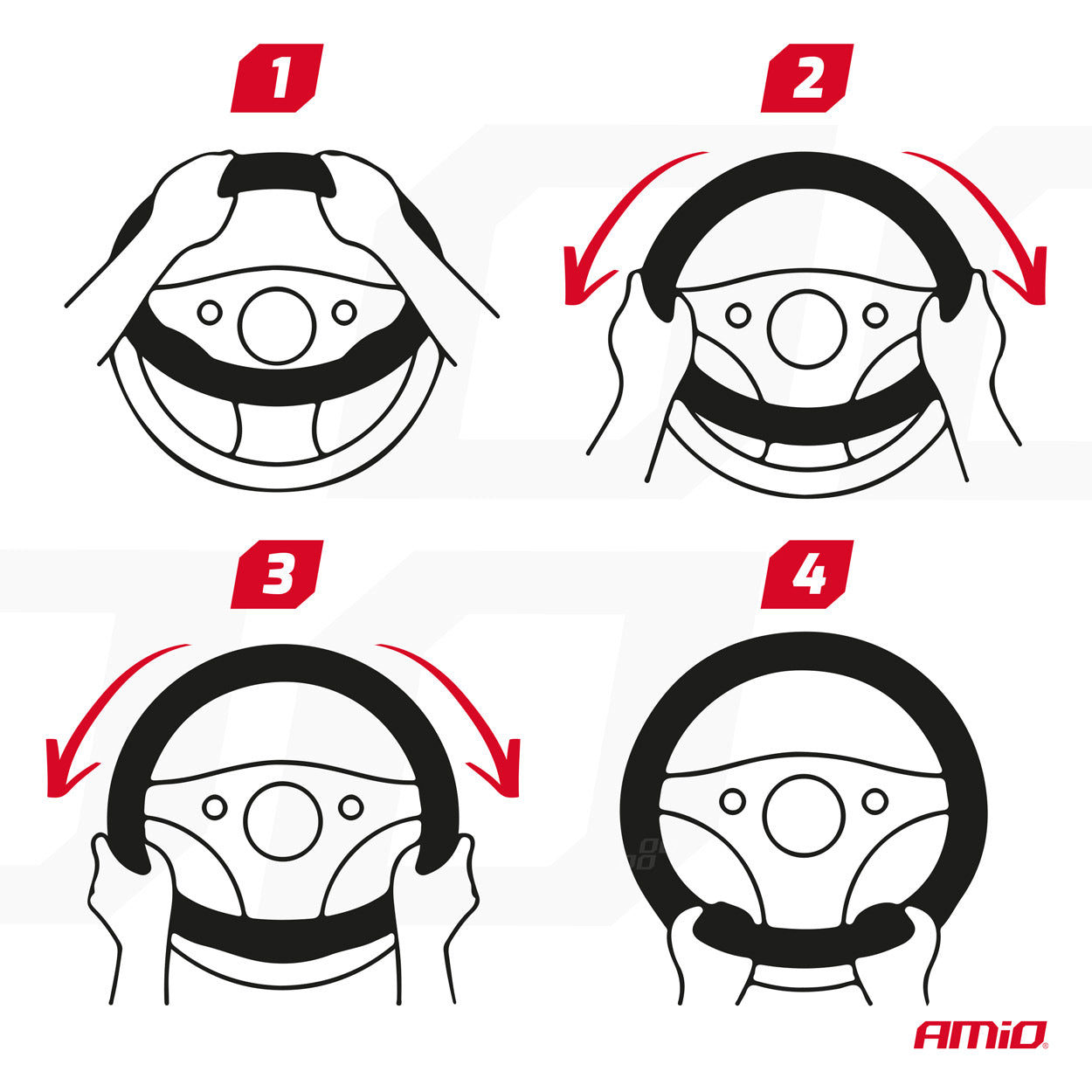 Husa volan auto, model SWC-62, marime M, dimaetru volan 37-39 cm-4
