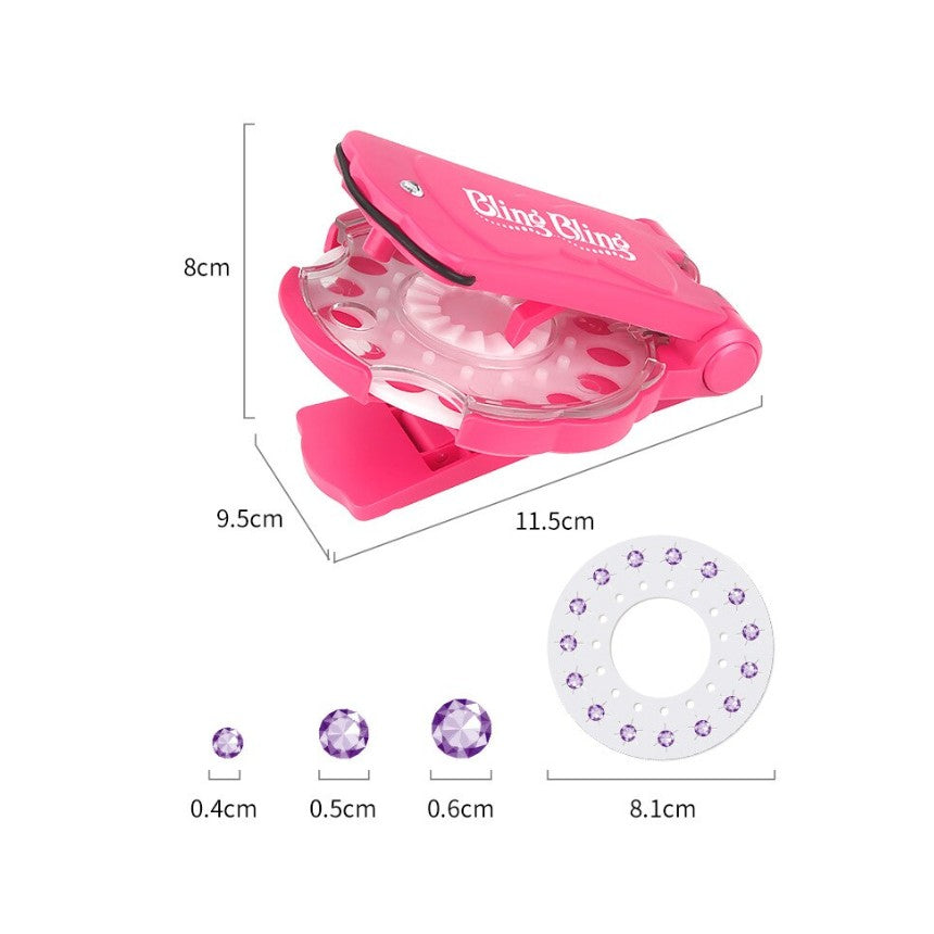 Aparat aplicare strasuri Flippy, Plastic, 11.5x9.5x8 cm, Multicolor-2