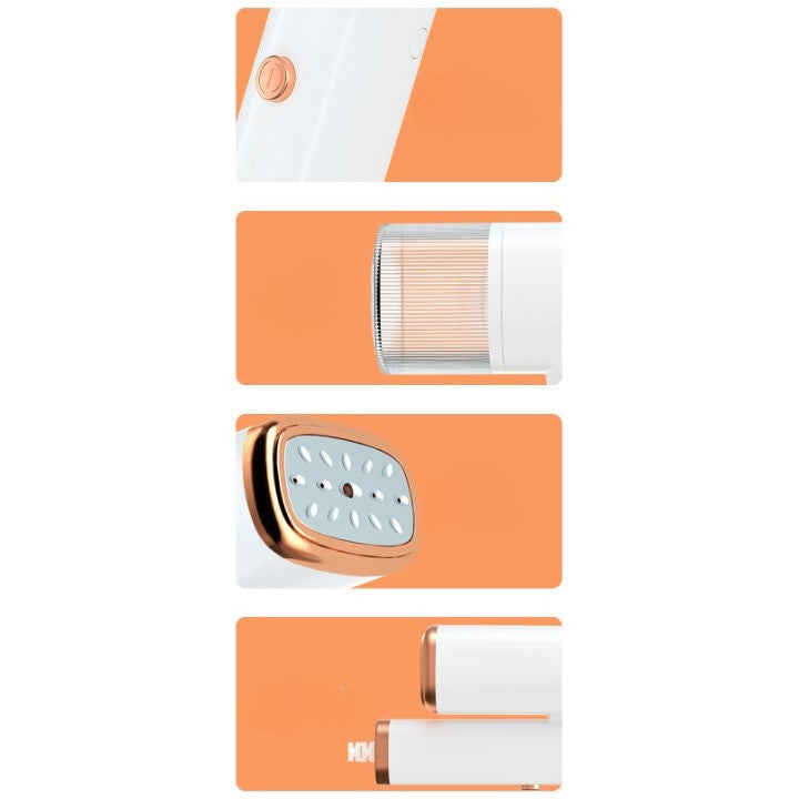 Aparat de Calcat Vertical Portabil cu Abur, Flippy, Putere 1000W, Rezervor de 100 ml, Priza, Functie Anti Calcar si Auto Curatare, Pliabil, 15x17x7.5 cm, Alb-2