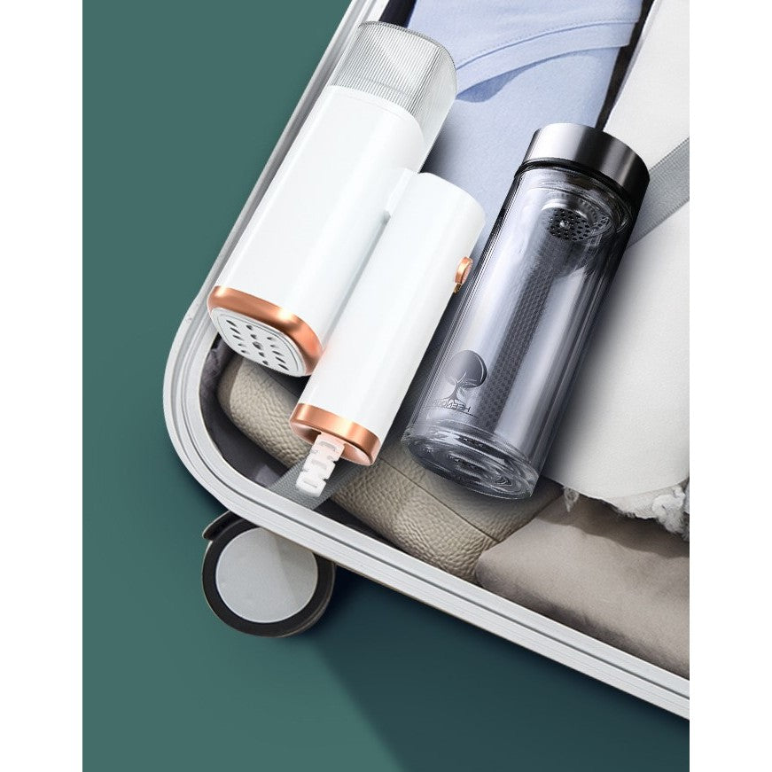 Aparat de Calcat Vertical Portabil cu Abur, Flippy, Putere 1000W, Rezervor de 100 ml, Priza, Functie Anti Calcar si Auto Curatare, Pliabil, 15x17x7.5 cm, Alb-4