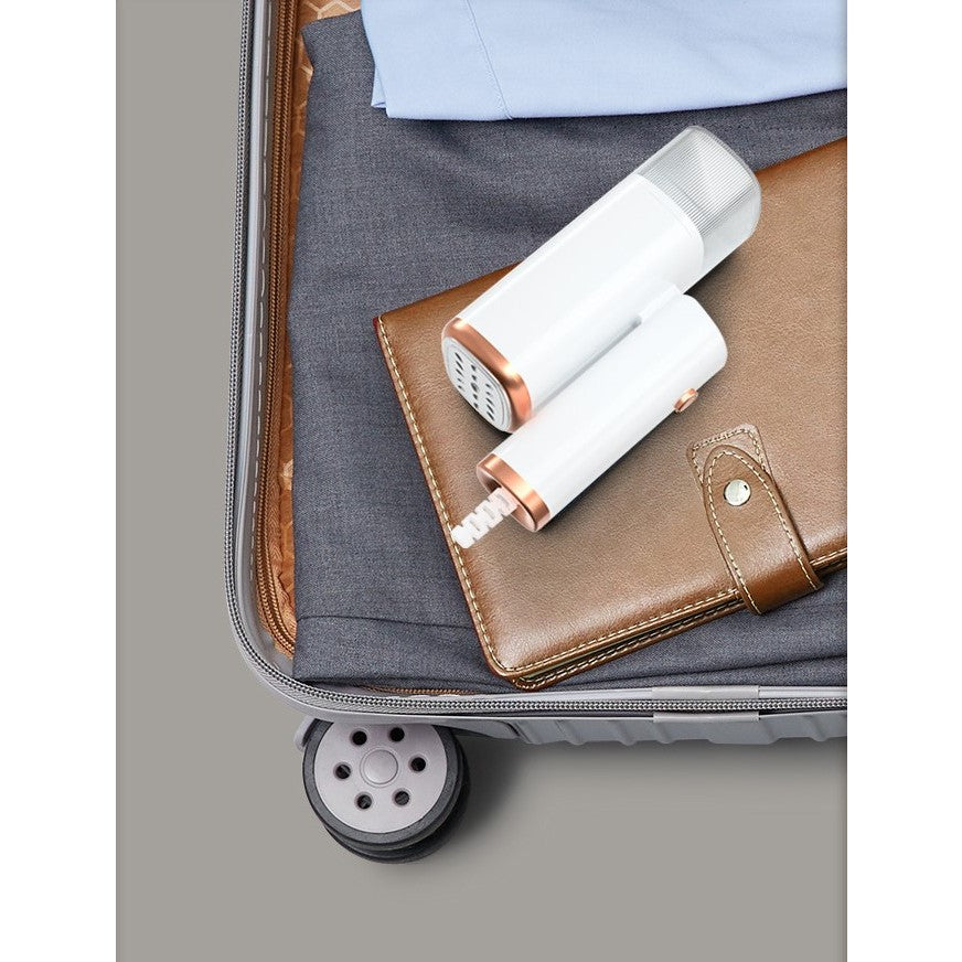 Aparat de Calcat Vertical Portabil cu Abur, Flippy, Putere 1000W, Rezervor de 100 ml, Priza, Functie Anti Calcar si Auto Curatare, Pliabil, 15x17x7.5 cm, Alb-13