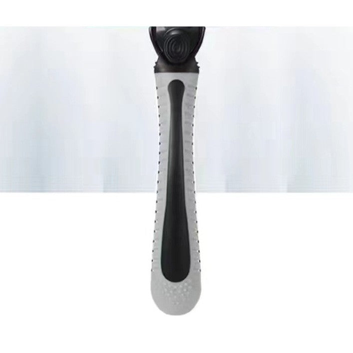 Aparat de Ras Manual, Flippy, din Otel Inoxidabil, Suport Lama + 4 Capete de Schimb Incluse, Cutie pentru Lame, Negru-2