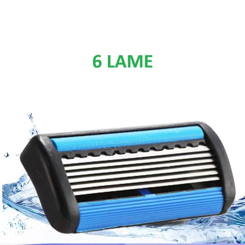 Aparat de Ras Manual, Flippy, din Otel Inoxidabil, Suport Lama + 4 Capete de Schimb Incluse, Cutie pentru Lame, Negru-3