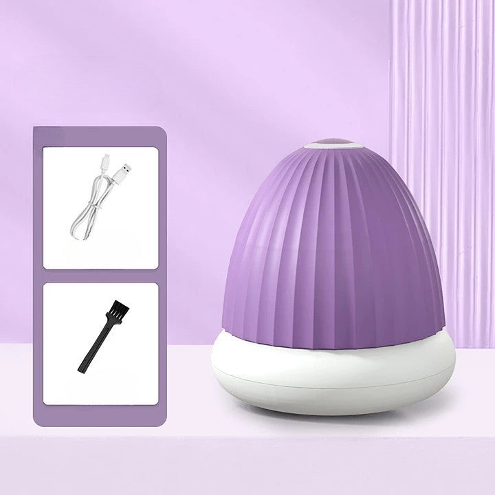 Aparat de Scame 2 in 1, Flippy, Curatare Haine si Lampa de Veghe, 3 Trepte, Incarcare Tip C, 4 W, 9 x 10 cm, Mov-1