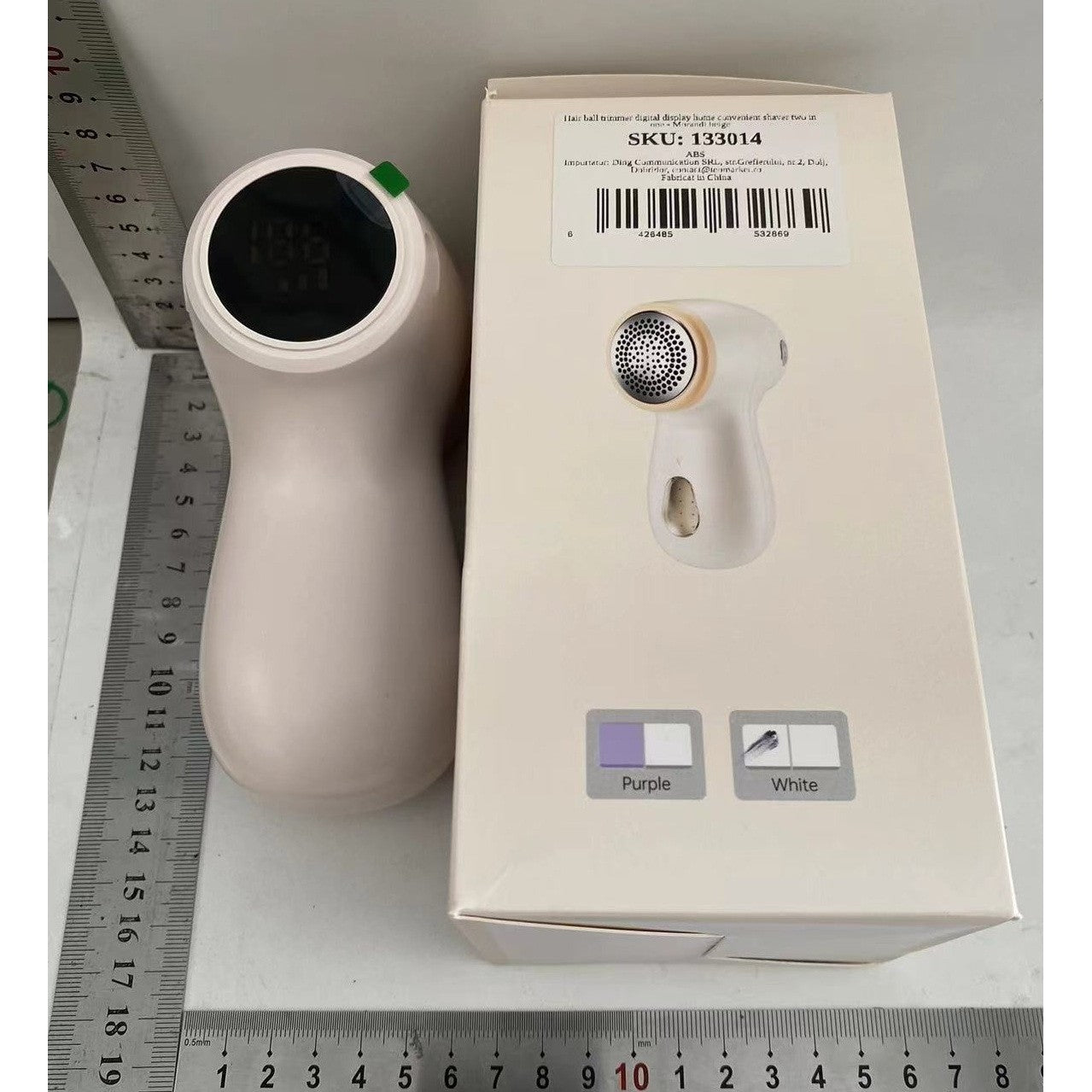 Aparat Electric de Curatat Scame 2in1, Flippy, Indepartare Scame si Aspirare, 15 x 8.5 cm, din ABS si Otel Inoxidabil, Incarcare USB Tip C, Bej-1