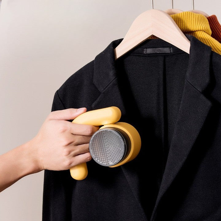 Aparat Pentru Curatat Scame, Par Si Praf, Flippy, cu LED, Pentru Diferite Tipuri De Material, Cu Lame Din Otel Inoxidabil, Compartiment de Depozitare, Maner Reglabil, 11x10.5x8.7 cm, Galben-2