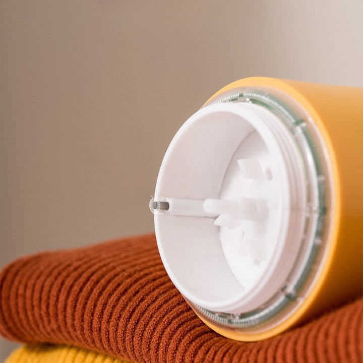 Aparat Pentru Curatat Scame, Par Si Praf, Flippy, cu LED, Pentru Diferite Tipuri De Material, Cu Lame Din Otel Inoxidabil, Compartiment de Depozitare, Maner Reglabil, 11x10.5x8.7 cm, Galben-3