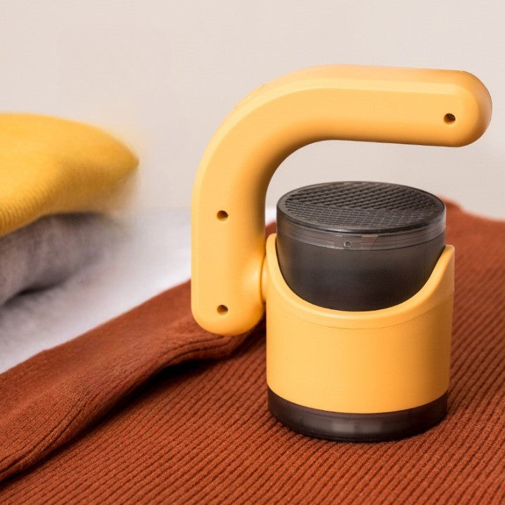 Aparat Pentru Curatat Scame, Par Si Praf, Flippy, cu LED, Pentru Diferite Tipuri De Material, Cu Lame Din Otel Inoxidabil, Compartiment de Depozitare, Maner Reglabil, 11x10.5x8.7 cm, Galben-4