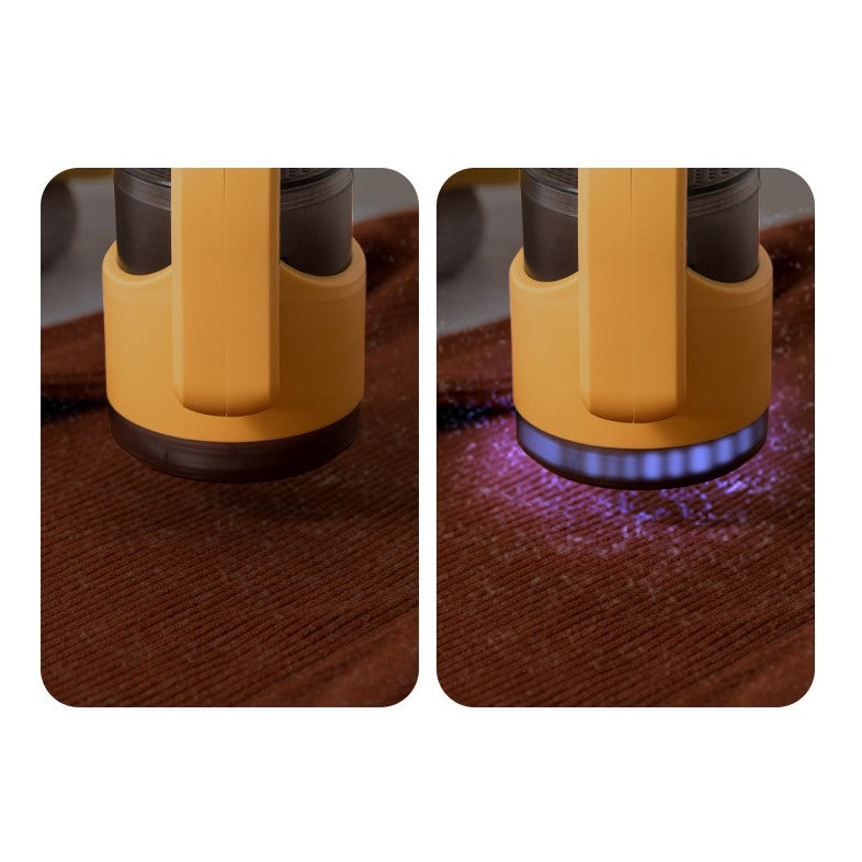 Aparat Pentru Curatat Scame, Par Si Praf, Flippy, cu LED, Pentru Diferite Tipuri De Material, Cu Lame Din Otel Inoxidabil, Compartiment de Depozitare, Maner Reglabil, 11x10.5x8.7 cm, Galben-10