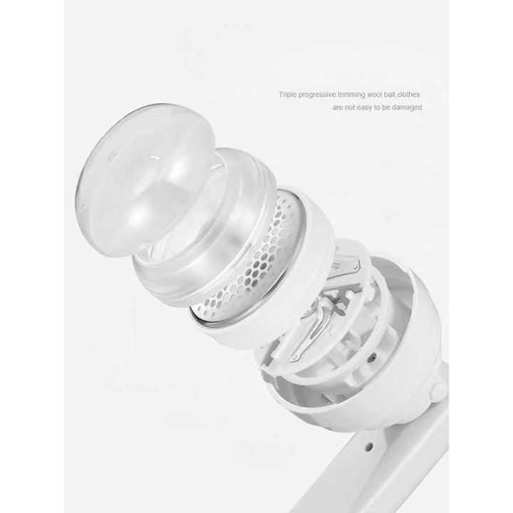 Aparat Pentru Curatat Scame, Par Si Praf, Flippy, Trimmer pentru Diferite Tipuri De Material, Cu Lame Din Otel Inoxidabil, Maner Flexibil, Incarcare Prin USB, 13x8 cm, Alb-7