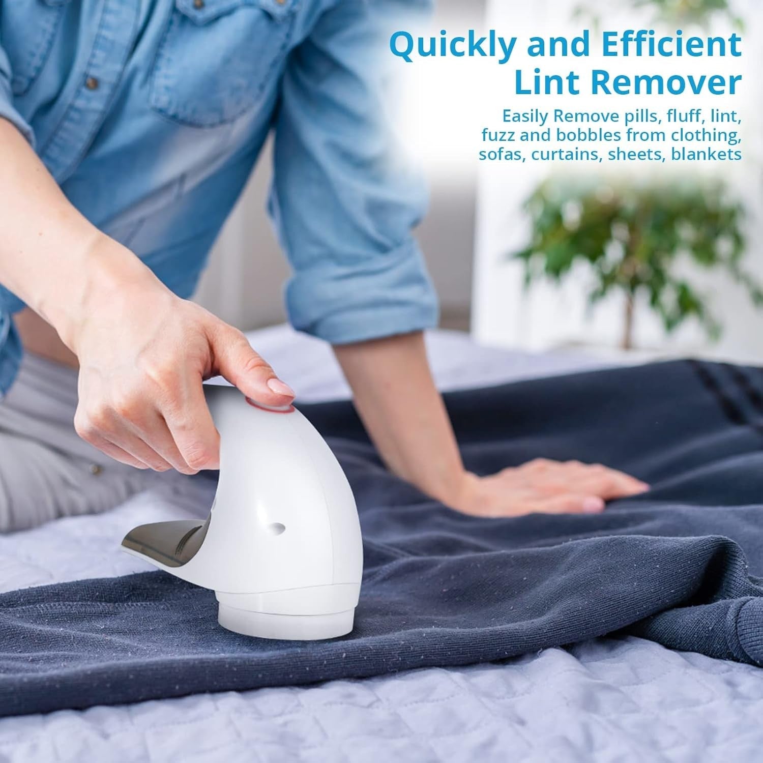 Aparat Pentru Curatat Scame, Par Si Praf, Flippy, Trimmer pentru Diferite Tipuri De Material, Cu Lame Din Otel Inoxidabil, Maner Ergonomic, Incarcare Prin USB, 15x6x9 cm, Alb-10