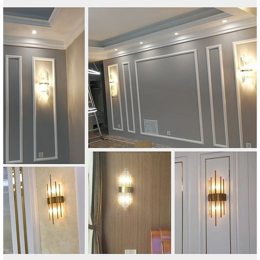 Aplica de Perete, Flippy, pentru Interior, din Otel Inoxidabil si Sticla, 40 x 16 cm, LED, Auriu-1