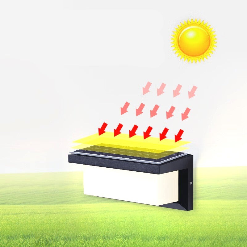 Aplica Solara De Exterior LED Flippy, 13.5 cm x 8 cm, 150 Lumeni 60 LED 18W, IP65, 3 trepte de lumina, Senzor de Lumina, FORMA ARC, Alb Rece-4